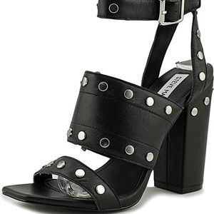 Steve Madden Jansen leather open toe heel